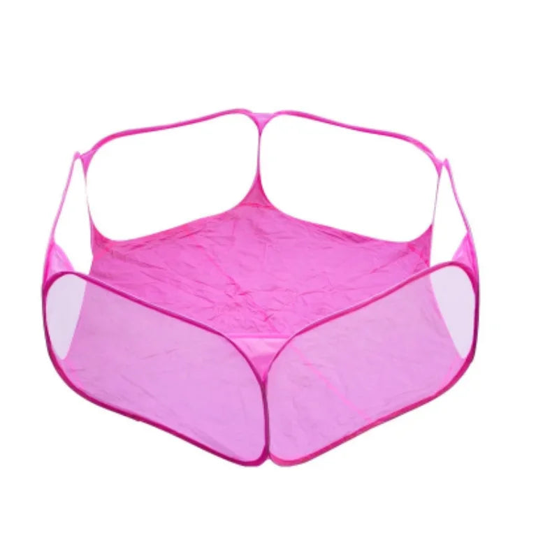 Versatile Transparent Portable Pet Playpen - Ideal for Dogs, Cats, Rabbits, and Small Animals