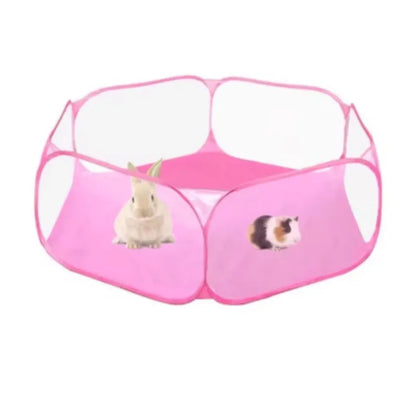 Versatile Transparent Portable Pet Playpen - Ideal for Dogs, Cats, Rabbits, and Small Animals