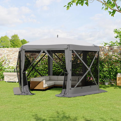 Transform Your Outdoor Gatherings with the Garvee 11.5x11.5 Ft Instant Pop Up Screen Gazebo Tent - Enjoy Comfort with Full Mesh Walls and Versatile Wind Panels!