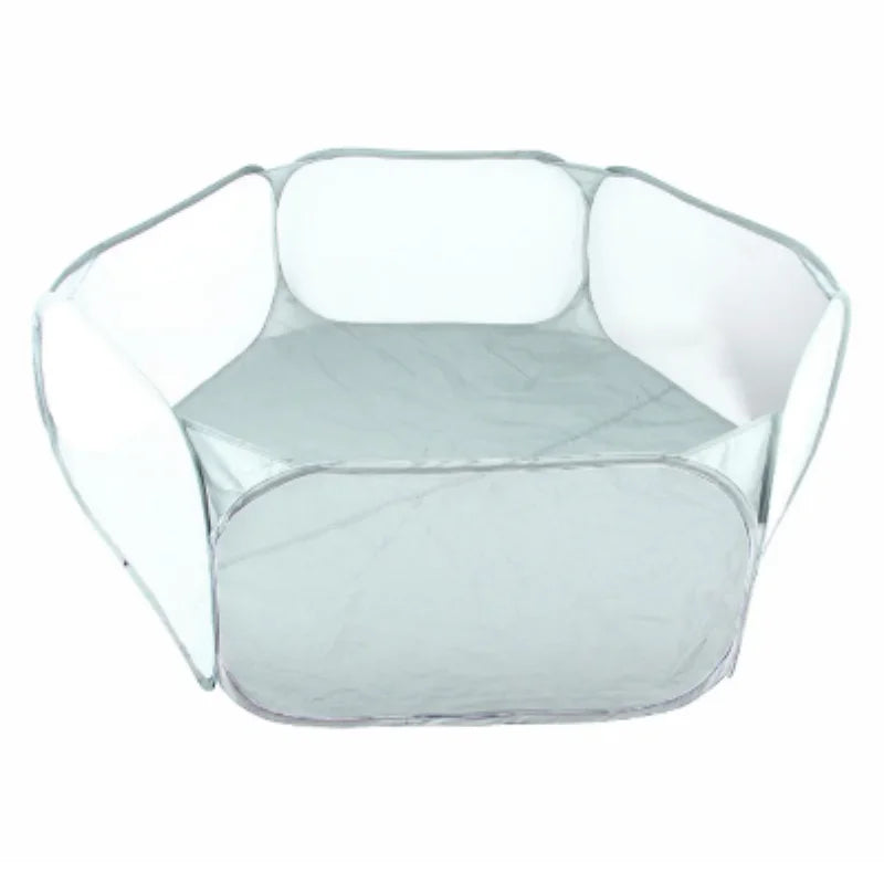 Versatile Transparent Portable Pet Playpen - Ideal for Dogs, Cats, Rabbits, and Small Animals