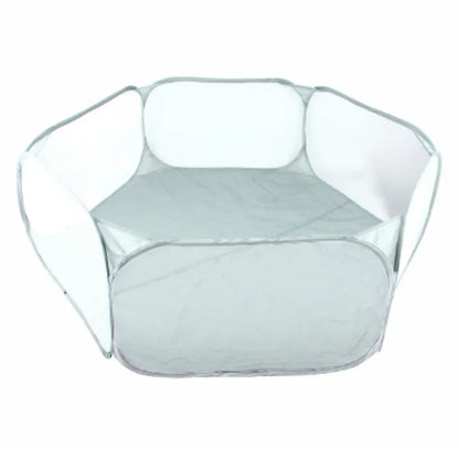 Versatile Transparent Portable Pet Playpen - Ideal for Dogs, Cats, Rabbits, and Small Animals