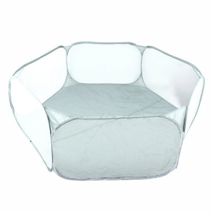 Transparent Portable Pet Playpen - Ideal Cage for Hedgehogs, Hamsters, Rabbits, and Guinea Pigs
