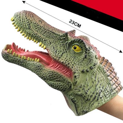 Cool Shark and Dinosaur Hand Puppets - Fun Rubber Toys for Kids' Pretend Play and Storytelling! Perfect Gift for Children!