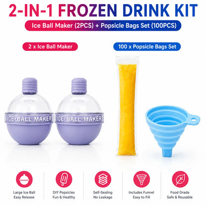 100PCS Leakproof Transparent Popsicle Mold Bags with Silicone Funnel - Ideal for Freezing Juices, Fruits, and Ice Cream Delights!