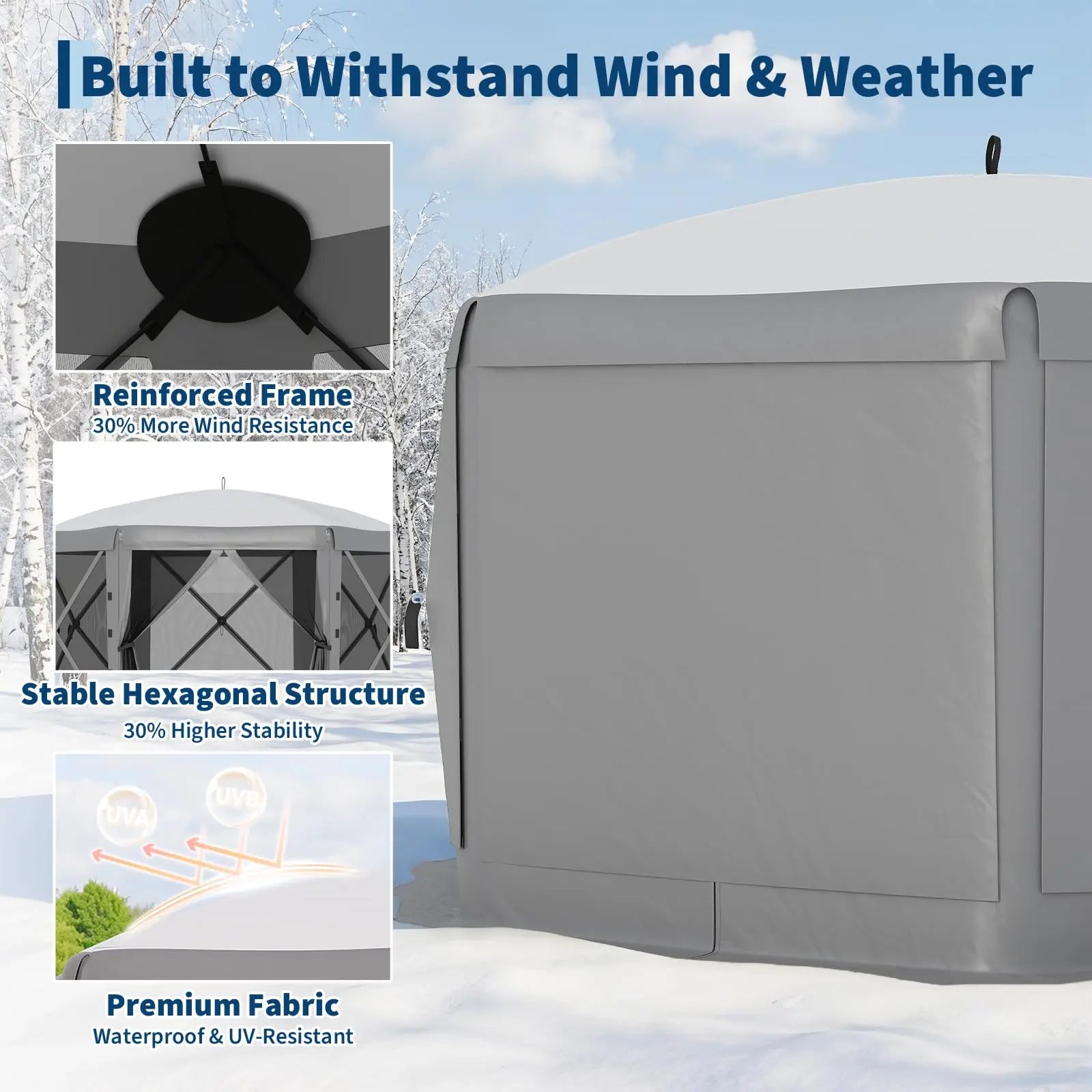 Transform Your Outdoor Gatherings with the Garvee 11.5x11.5 Ft Instant Pop Up Screen Gazebo Tent - Enjoy Comfort with Full Mesh Walls and Versatile Wind Panels!