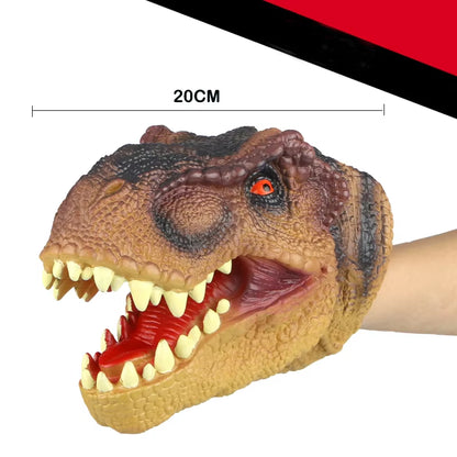 Cool Shark and Dinosaur Hand Puppets - Fun Rubber Toys for Kids' Pretend Play and Storytelling! Perfect Gift for Children!
