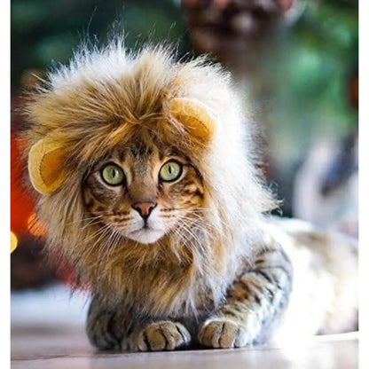Roaring Fun Lion Mane Wig for Pets - Washable & Comfortable Costume for Dogs and Cats - Perfect for Halloween, Easter, and Festivals!