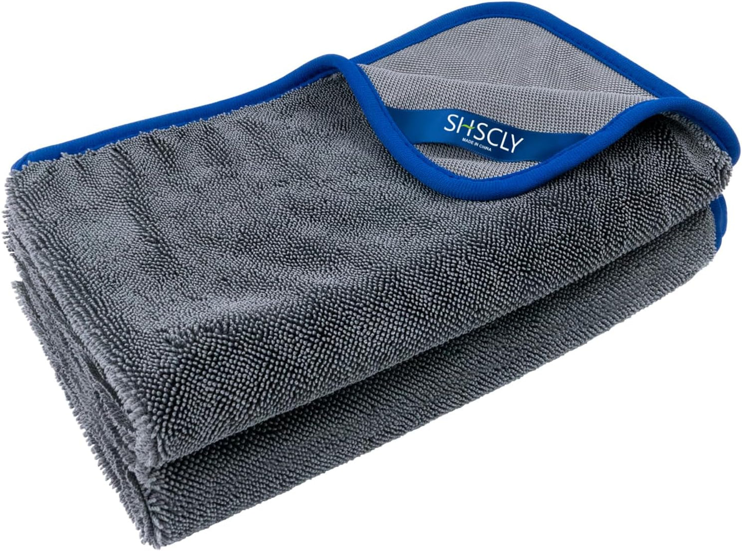 2-Pack Twist-Loop Microfiber Car Drying Towel Gray 20 X 24 in | Just-Right Size. Better Control. Premium Twist Loop Microfiber Towels Designed for Fast, Streak-Free Drying with Less Effort