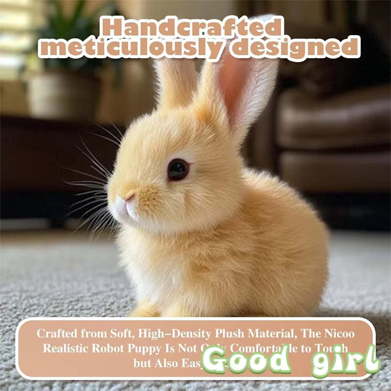 Realistic Bunny Toy Electronic Toy Bunny Simulated Rabbit Doll Jumping Twitching and Shaking Ears Toys Easter Children'S Gifts