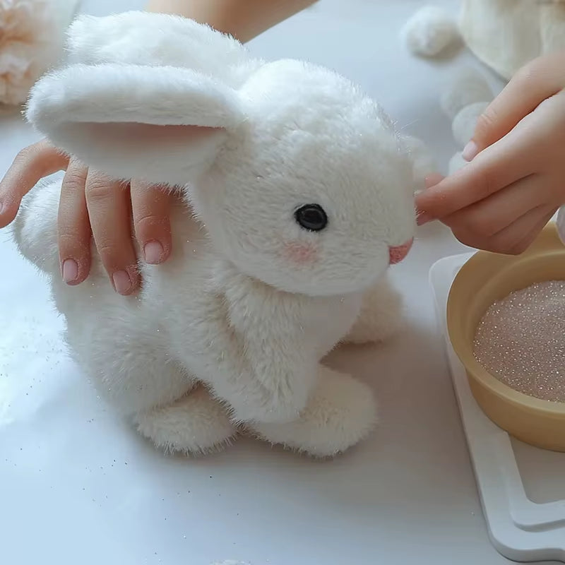 Realistic Bunny Toy Electronic Toy Bunny Simulated Rabbit Doll Jumping Twitching and Shaking Ears Toys Easter Children'S Gifts