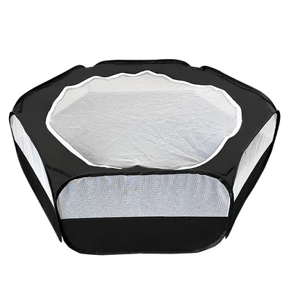 Transparent Portable Pet Playpen - Ideal Cage for Hedgehogs, Hamsters, Rabbits, and Guinea Pigs