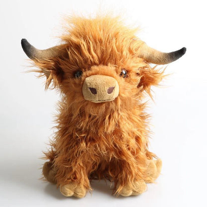 Adorable 25Cm Blue Scottish Highland Cow Plush Toy - Perfect Gift for Kids' Birthdays and Christmas