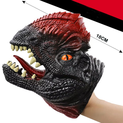 Cool Shark and Dinosaur Hand Puppets - Fun Rubber Toys for Kids' Pretend Play and Storytelling! Perfect Gift for Children!