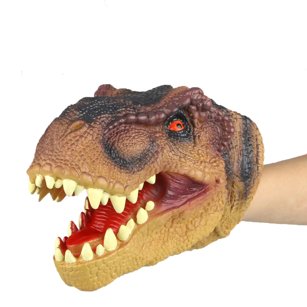 Cool Shark and Dinosaur Hand Puppets - Fun Rubber Toys for Kids' Pretend Play and Storytelling! Perfect Gift for Children!