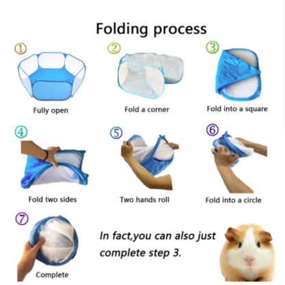Versatile Transparent Portable Pet Playpen - Ideal for Dogs, Cats, Rabbits, and Small Animals