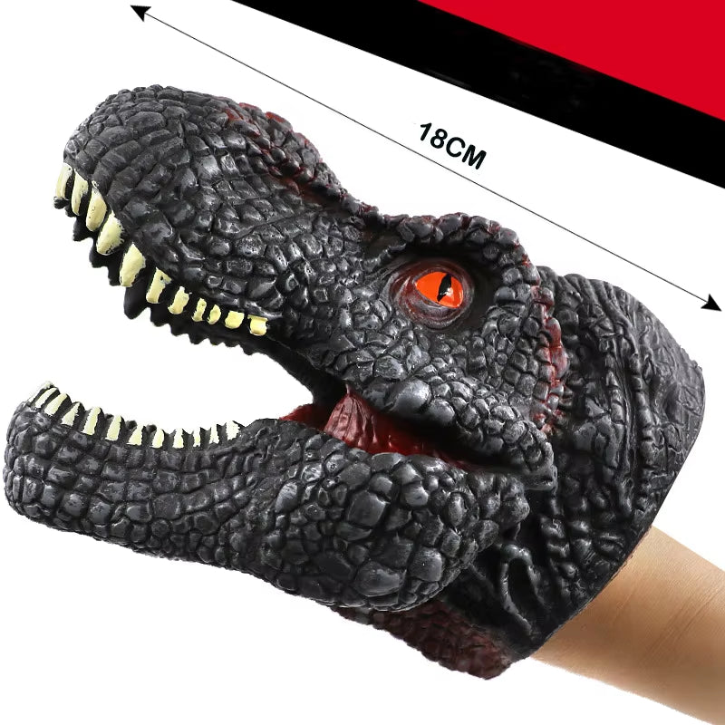 Cool Shark and Dinosaur Hand Puppets - Fun Rubber Toys for Kids' Pretend Play and Storytelling! Perfect Gift for Children!