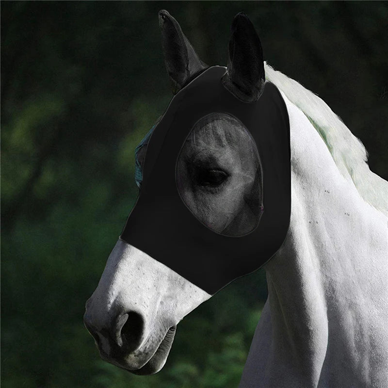 Premium Anti-Fly Mesh Horse Mask with Ears - Ultimate Bug Protection for Your Equine Friend