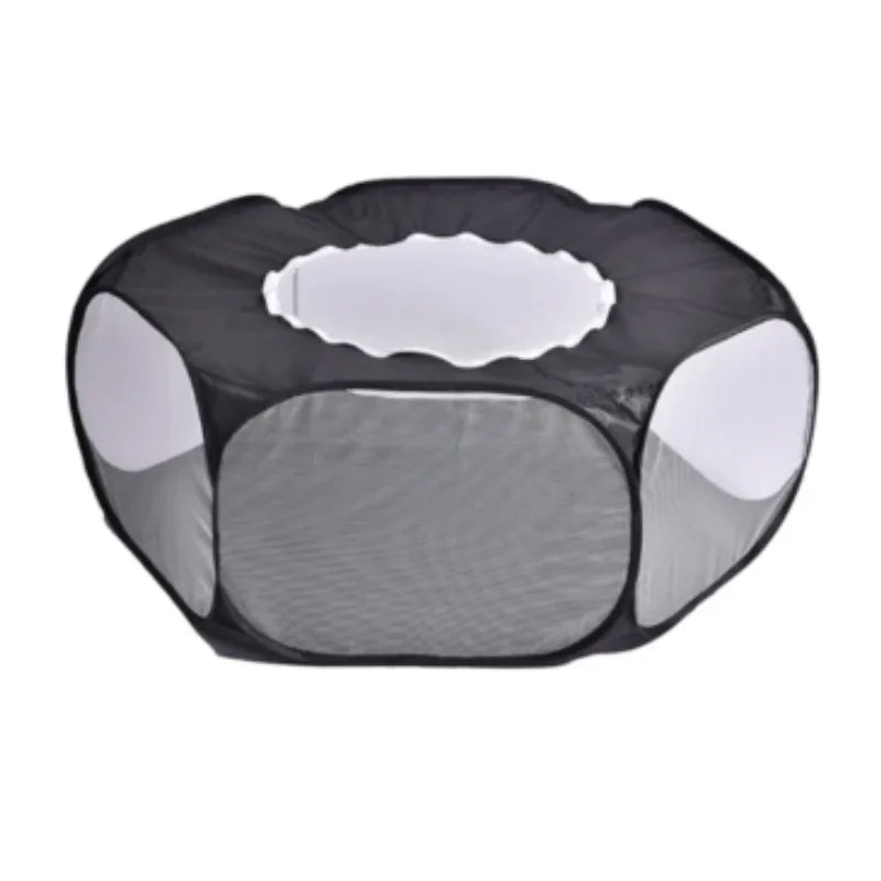 Versatile Transparent Portable Pet Playpen - Ideal for Dogs, Cats, Rabbits, and Small Animals