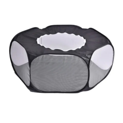 Versatile Transparent Portable Pet Playpen - Ideal for Dogs, Cats, Rabbits, and Small Animals