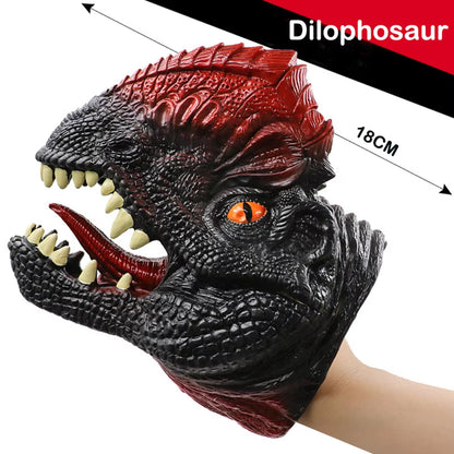 Cool Shark and Dinosaur Hand Puppets - Fun Rubber Toys for Kids' Pretend Play and Storytelling! Perfect Gift for Children!