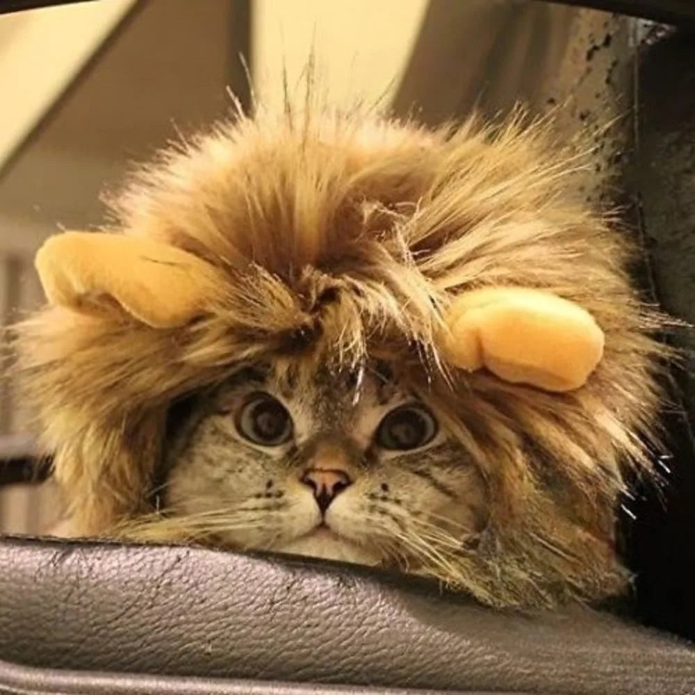 Roaring Fun Lion Mane Wig for Pets - Washable & Comfortable Costume for Dogs and Cats - Perfect for Halloween, Easter, and Festivals!