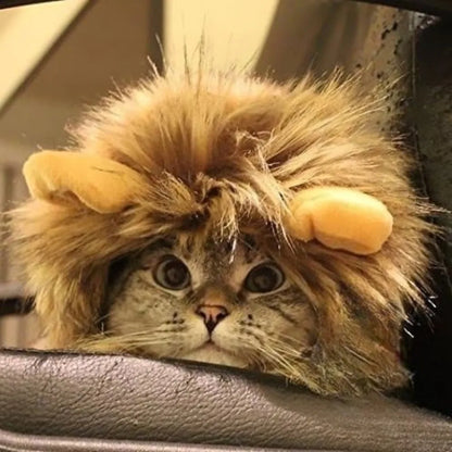 Roaring Fun Lion Mane Wig for Pets - Washable & Comfortable Costume for Dogs and Cats - Perfect for Halloween, Easter, and Festivals!