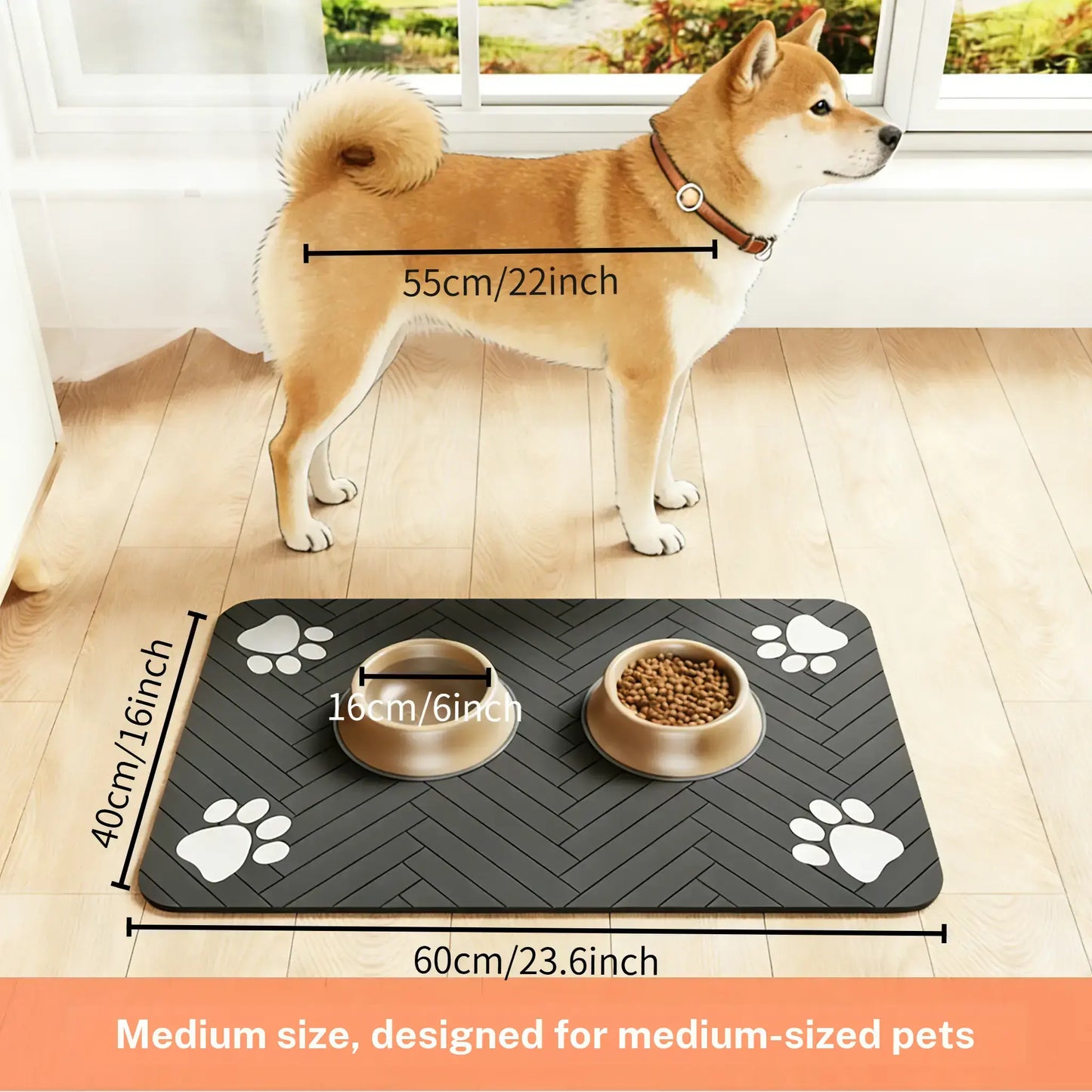 Say goodbye to messy mealtime! 🐾✨ Check out our Quick Drying Absorbent Pet Feeding Mat for your furry friends! Perfect for dogs & cats, with a non-slip rubber bottom and stylish dark polyester surface. Ideal for indoor use! 🐶🐱 #PetLovers #HomeEssentials #