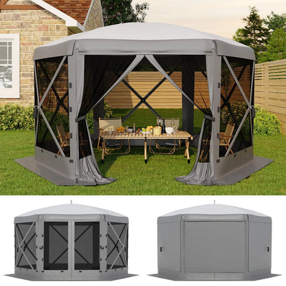 Transform Your Outdoor Gatherings with the Garvee 11.5x11.5 Ft Instant Pop Up Screen Gazebo Tent - Enjoy Comfort with Full Mesh Walls and Versatile Wind Panels!